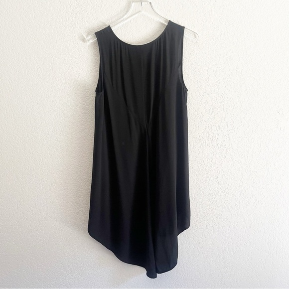 EILEEN FISHER 100% Silk Black Sleeveless High Low Tunic Style Dress Size Medium - Picture 6 of 9